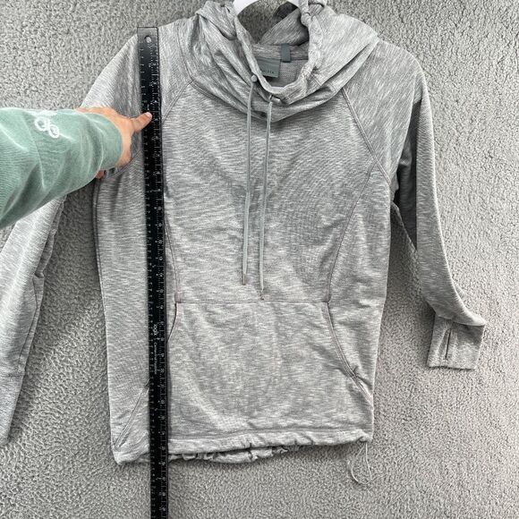Athleta Women’s Pullover Sweatshirt Cowl Neck Gray Size Medium Long Sleeve - Picture 6 of 11